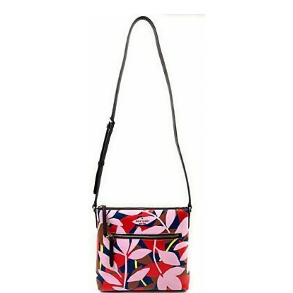 Kate Spade Jackson Tropical Toss Top Zip Crossbody - Picture 5 of 9